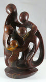 Stenen beeld, 5 personen, 25 cm hoog, familie, glad afgewerkt